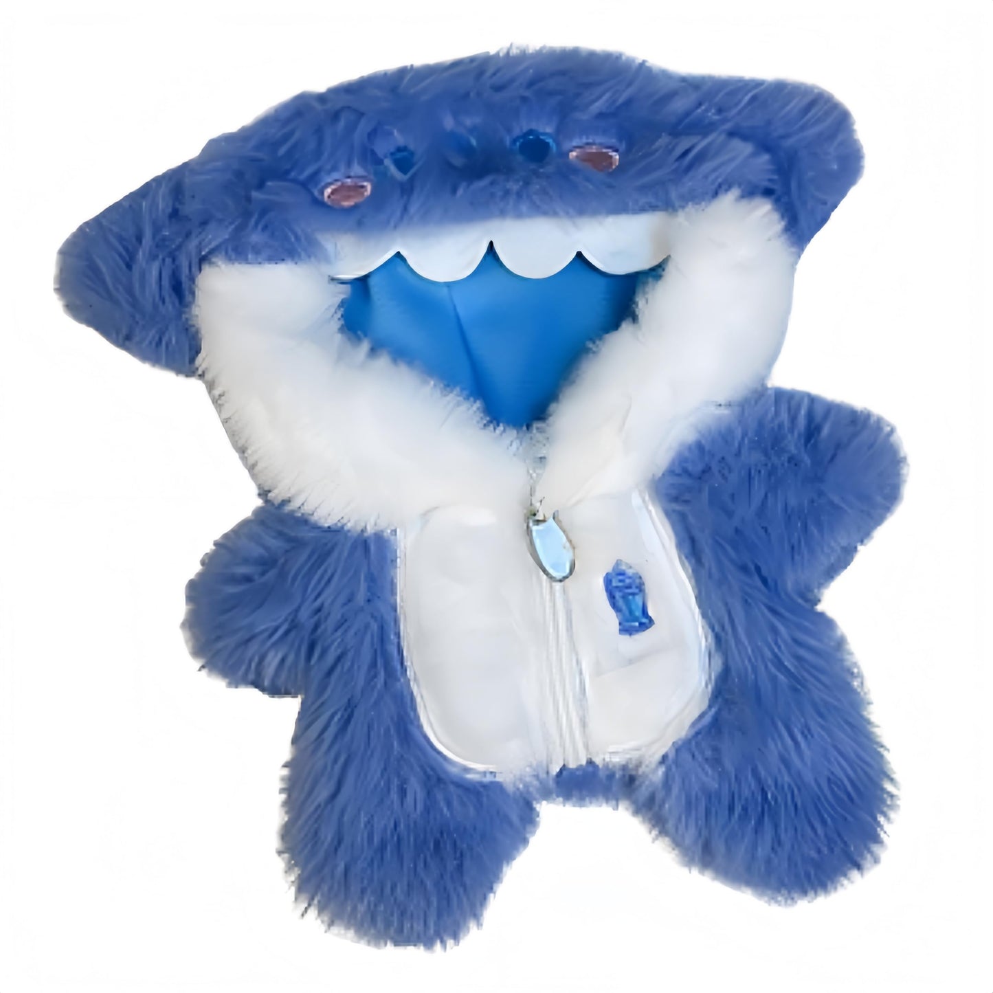 Zimomo Clothes for labubu Dolls - Cute Shark Outfit for 6.7 Inch (17cm) 1-Piece Marine-Themed Costume Accessory, Friends (Doll Not Included) - Perfect for Collectors and Dress-Up (No Doll) (Blue)