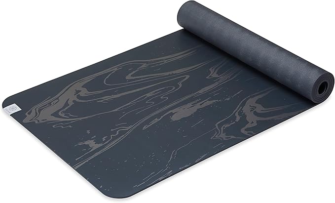 Gaiam Dry-Grip Yoga Mat - 5mm Thick Non-Slip Exercise & Fitness Mat for Standard or Hot Yoga, Pilates and Floor Workouts -...