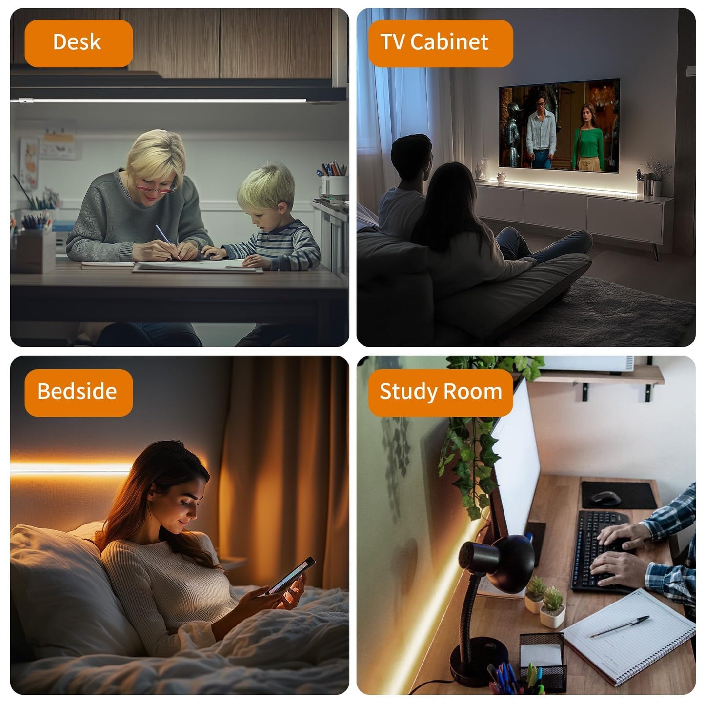 Smart Under Cabinet Lights  40In Plug In Under Cabinet Lighting With Handwave Sensor  Bright Dimmable 5 Color Temp Stick On Closet Light  Slim Cuttable Under Counter Lights For Kitchen Desk Shelf