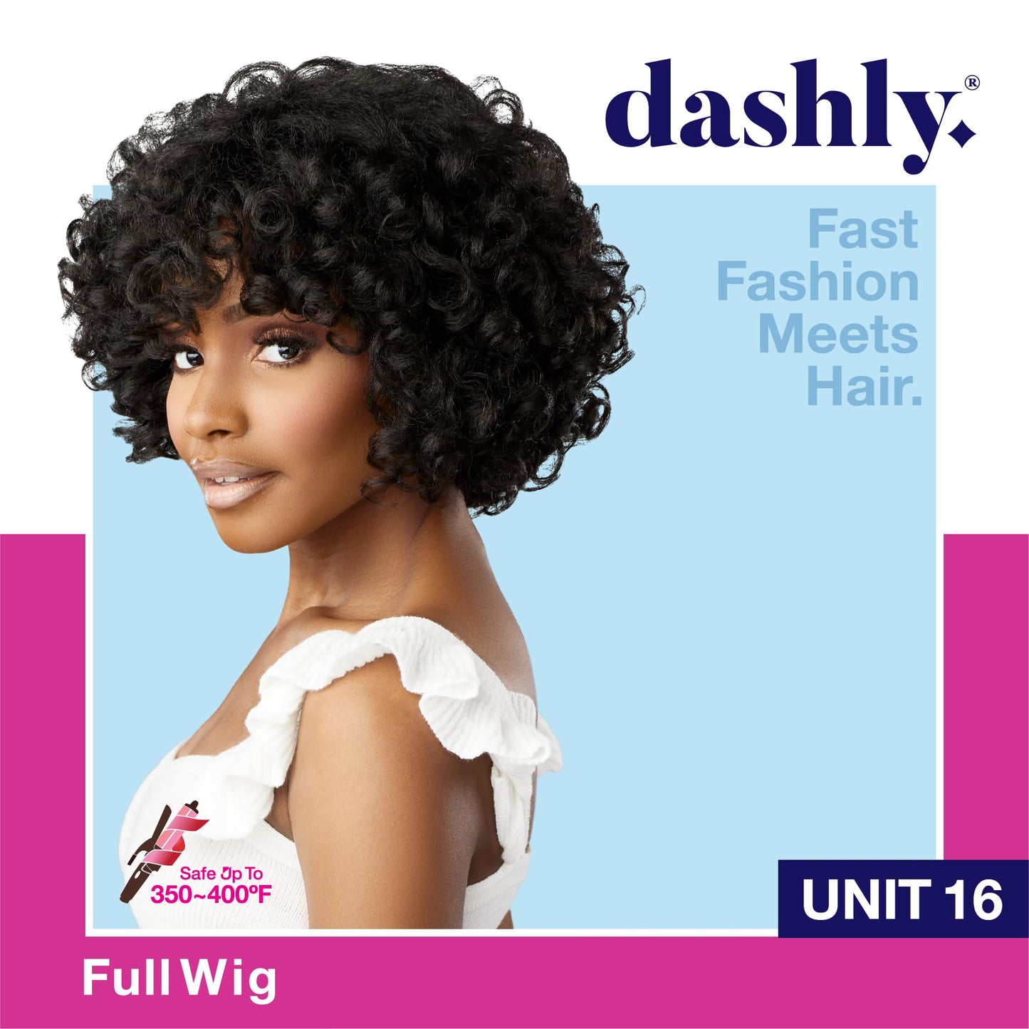 Sensationnel Dashly Wig - Unit 16 Non Lace Cap Ready to Wear Ear to Ear Lacepart Synthetic (1B OFFBLACK)