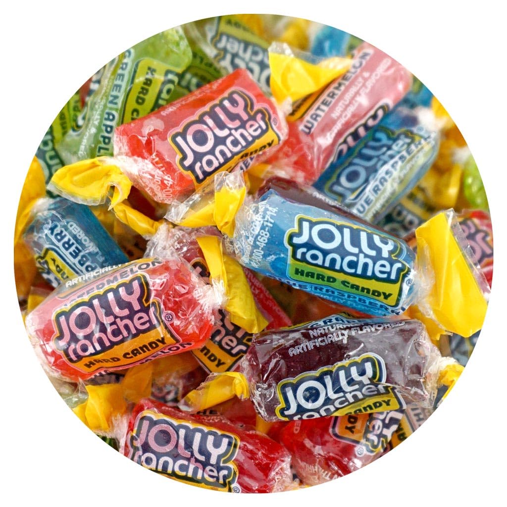 Jolly Ranchers Assorted Fruit Flavored Candy  1lb Bulk Bag (Approx 75 Pieces)  Individually Wrapped Hard Candy  The Hampton Popcorn & Candy Company