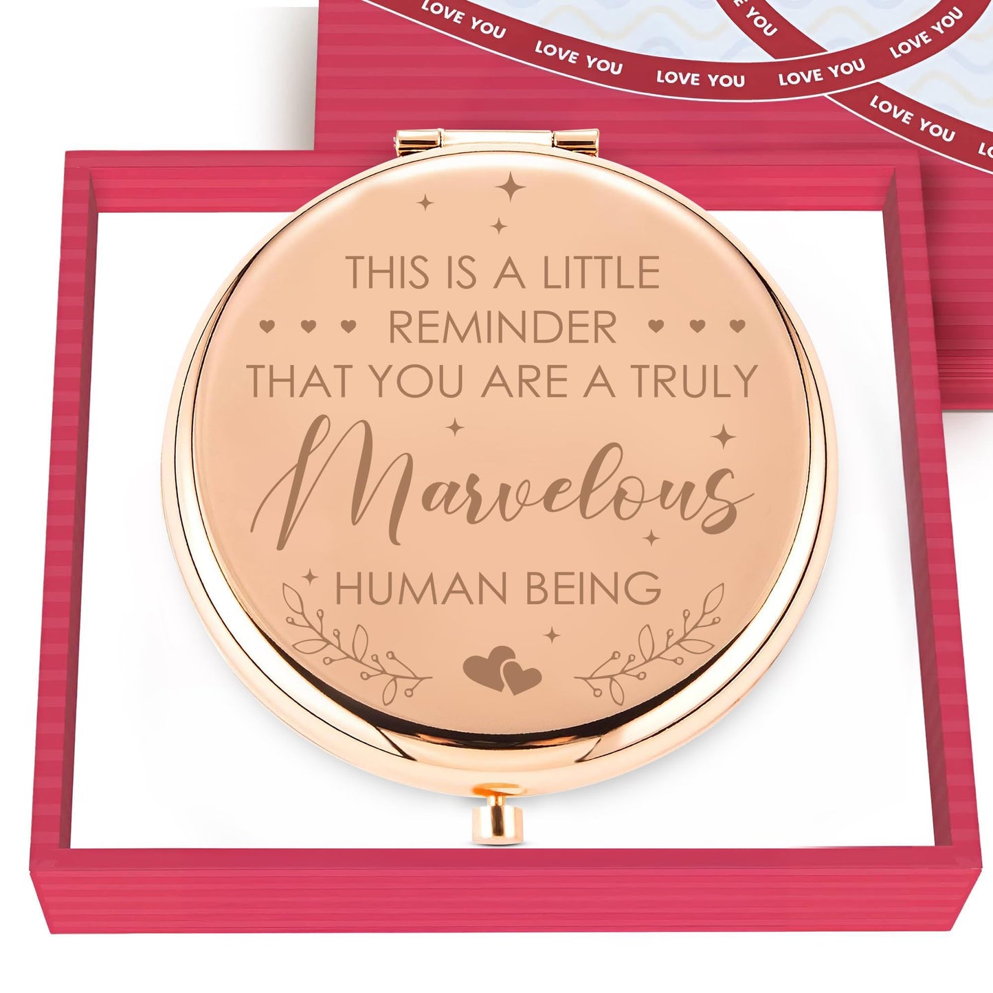 Gossby Inspirational Gift for Women - This is A Little Reminder Compact Mirror - Encouragement, Thank You, Appreciation, Motivat