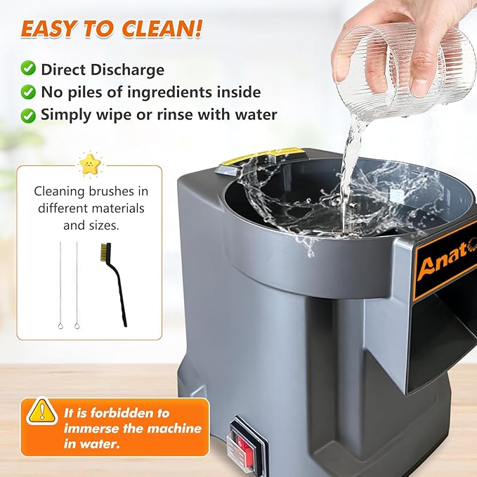 Anatole Electric Vegetable Dicer Commercial Food Processor Heavy Duty Veggie Fruits Chopper with 3 Stainless Steel Blades for Carrot Potato Onion 100W 110V
