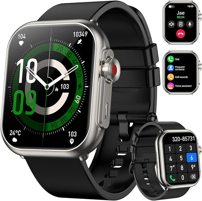 Smart Watch, 1.85" HD Fitness Tracker (Answer/Make Call), 1000 mAh Battery