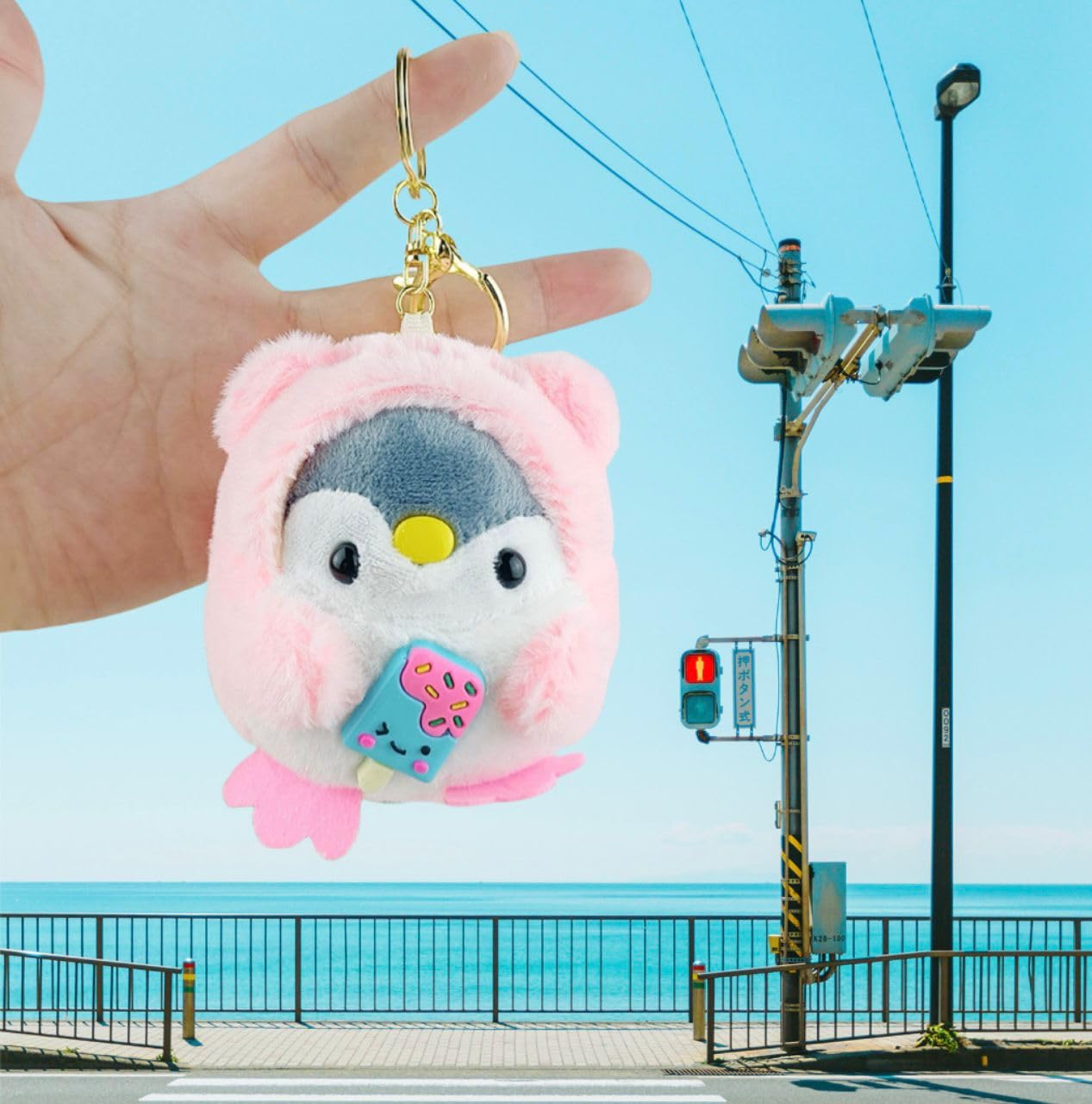 TVRTFQ Cute Penguin Plush Keychain New Kawaii Doll Backpack Pendant Car Keychains Birthday Gifts for Women (1, Pink)