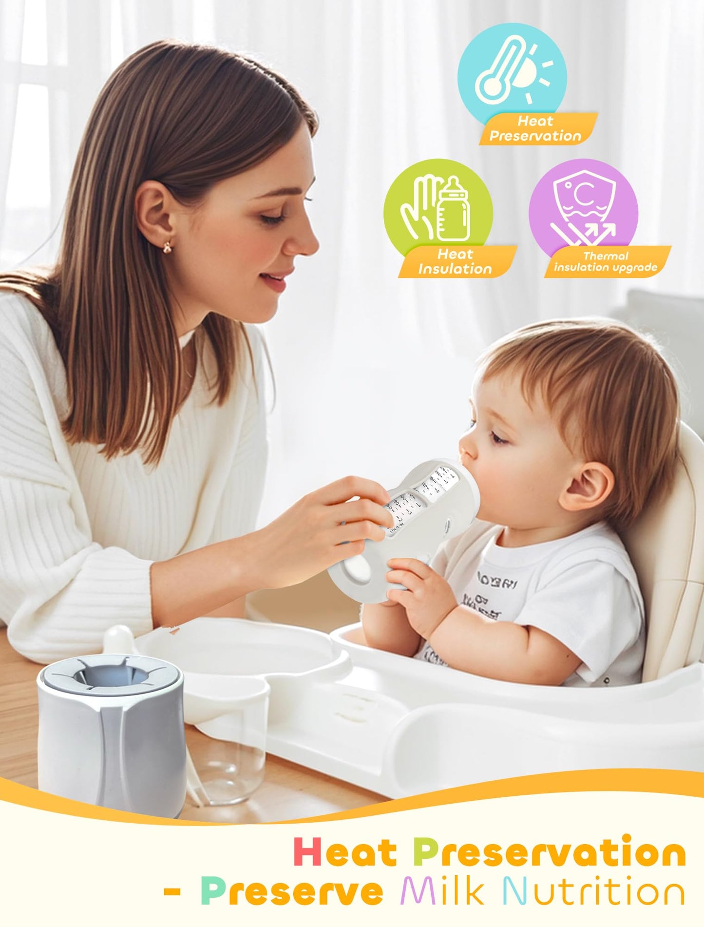 LOTBILL 3 Pack Silicone Sleeves for Avent Natural Glass Baby Bottles, Protection and Insulation, Baby Bottle Sleeve Compatible with Avent Glass Bottles 8 oz, Dishwasher Safe (Blue+Green+Grey)