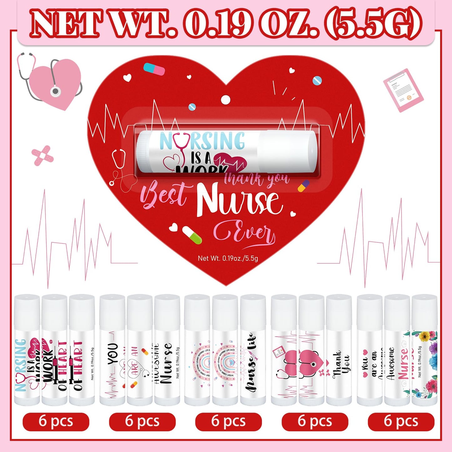 15 Pack Nurses Appreciation Gifts Bulk Lip Balms Christmas Hospital Staff Team Thank You Gifts Best Nurse Ever Fall Thanksgiving