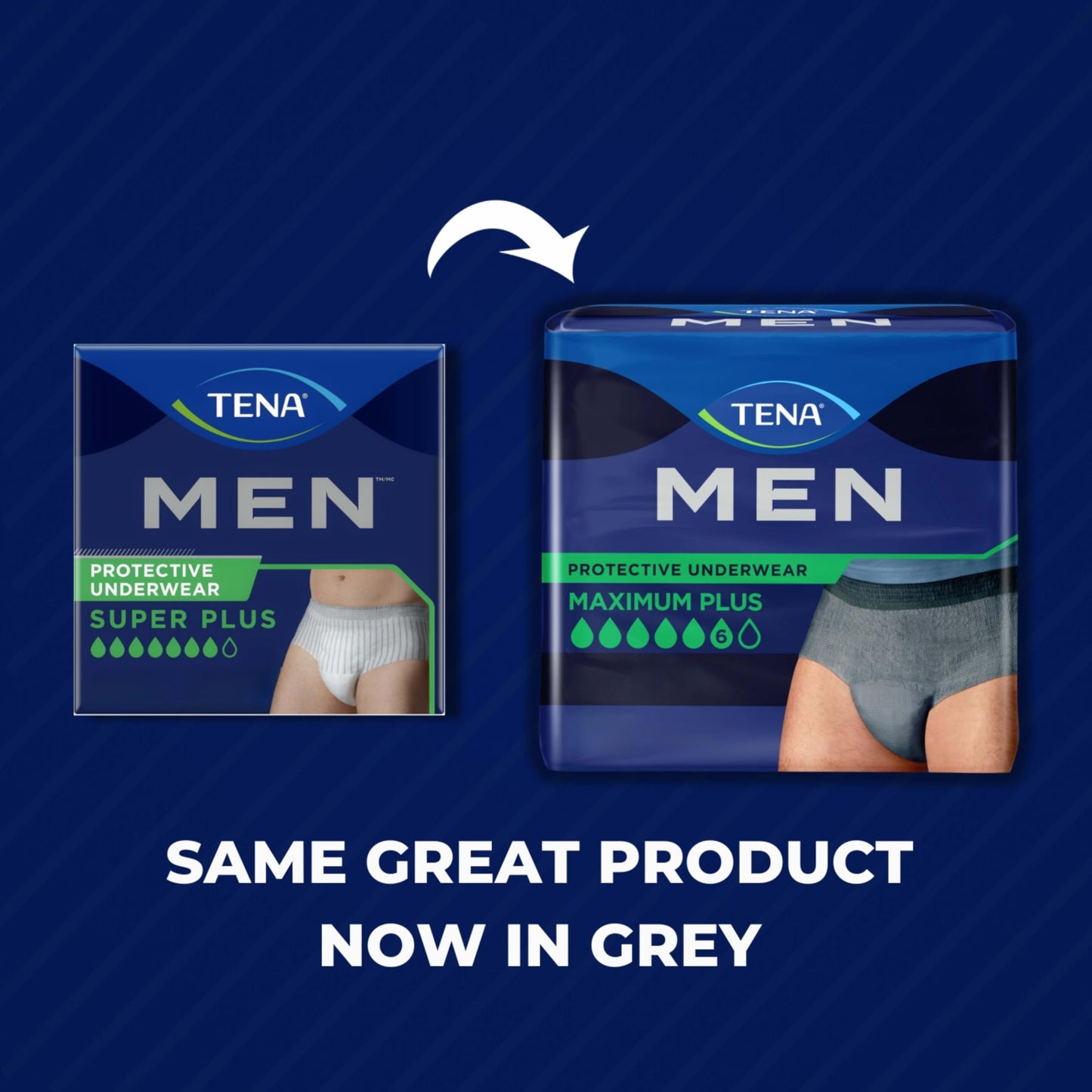 TENA Men Maximum Plus Incontinence Underwear, Bladder Control, S/M, 64 Count (Waist size 34in-50in)
