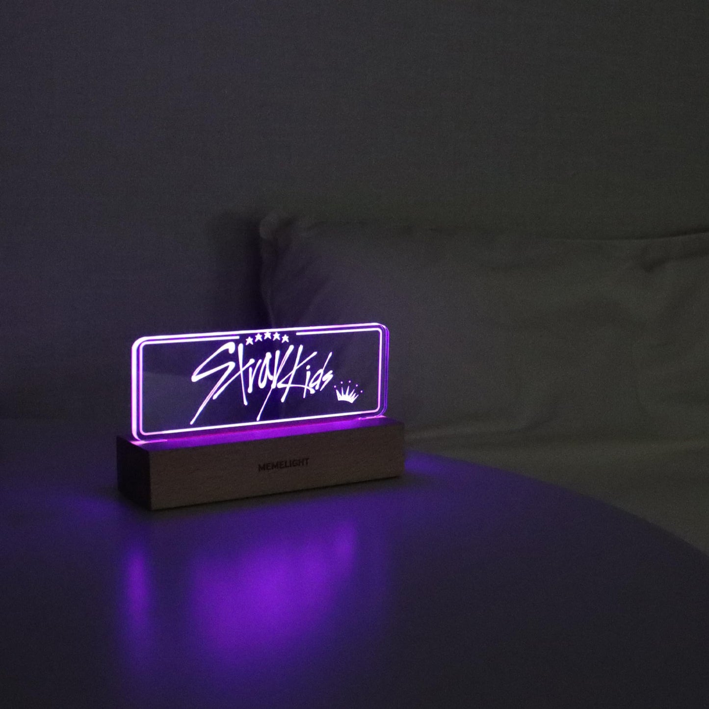 MEMELIGHT Kpop Night Light Lamp, 7RGB Color, Acrylic, Model ML-VA-02, Multicolor, 8.3 x 4.2 x 1.7 inches