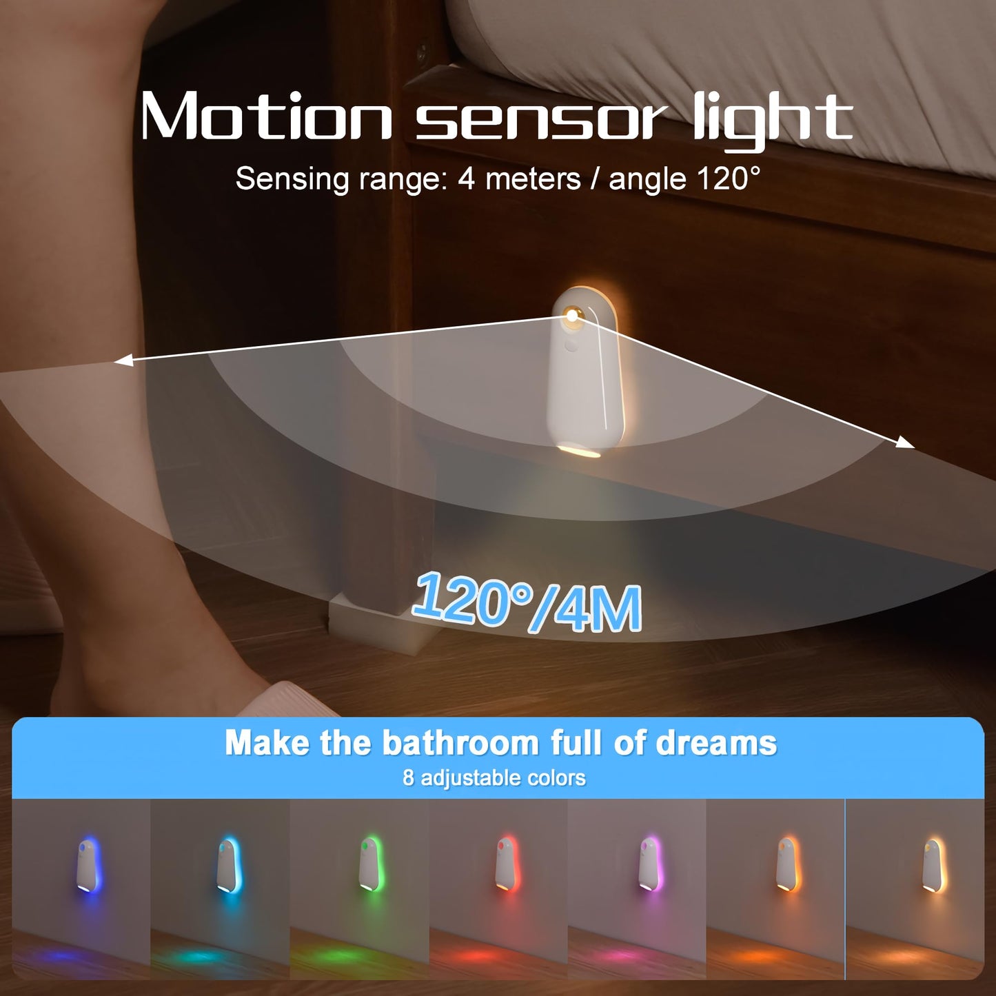 Toilet Light Motion Sensor  8 Colors Changing Rechargable Led Night Light With Star Projection Light  Toilet Bowl Night Light For Bathroom  Funny Gift For Family And Friends (2 Pcs)