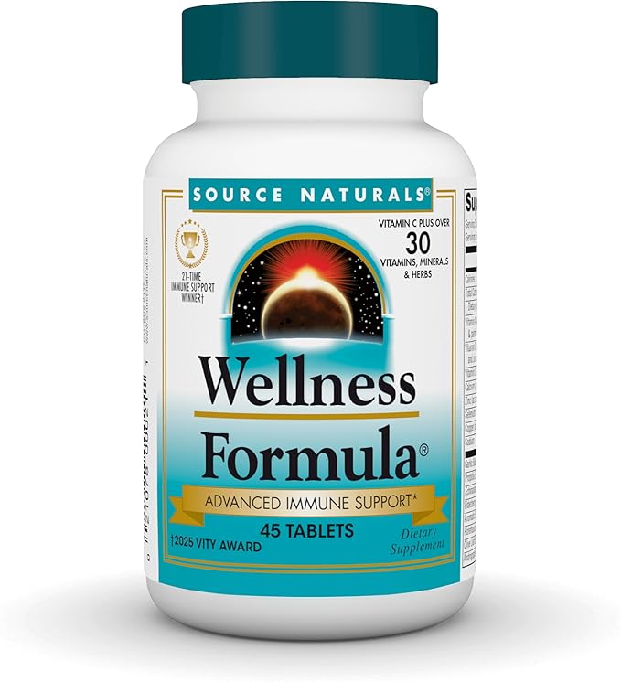 Source Naturals Wellness Formula Bio-Aligned Vitamins & Herbal Defense - Immune System Support Supplement & Immunity Boost...