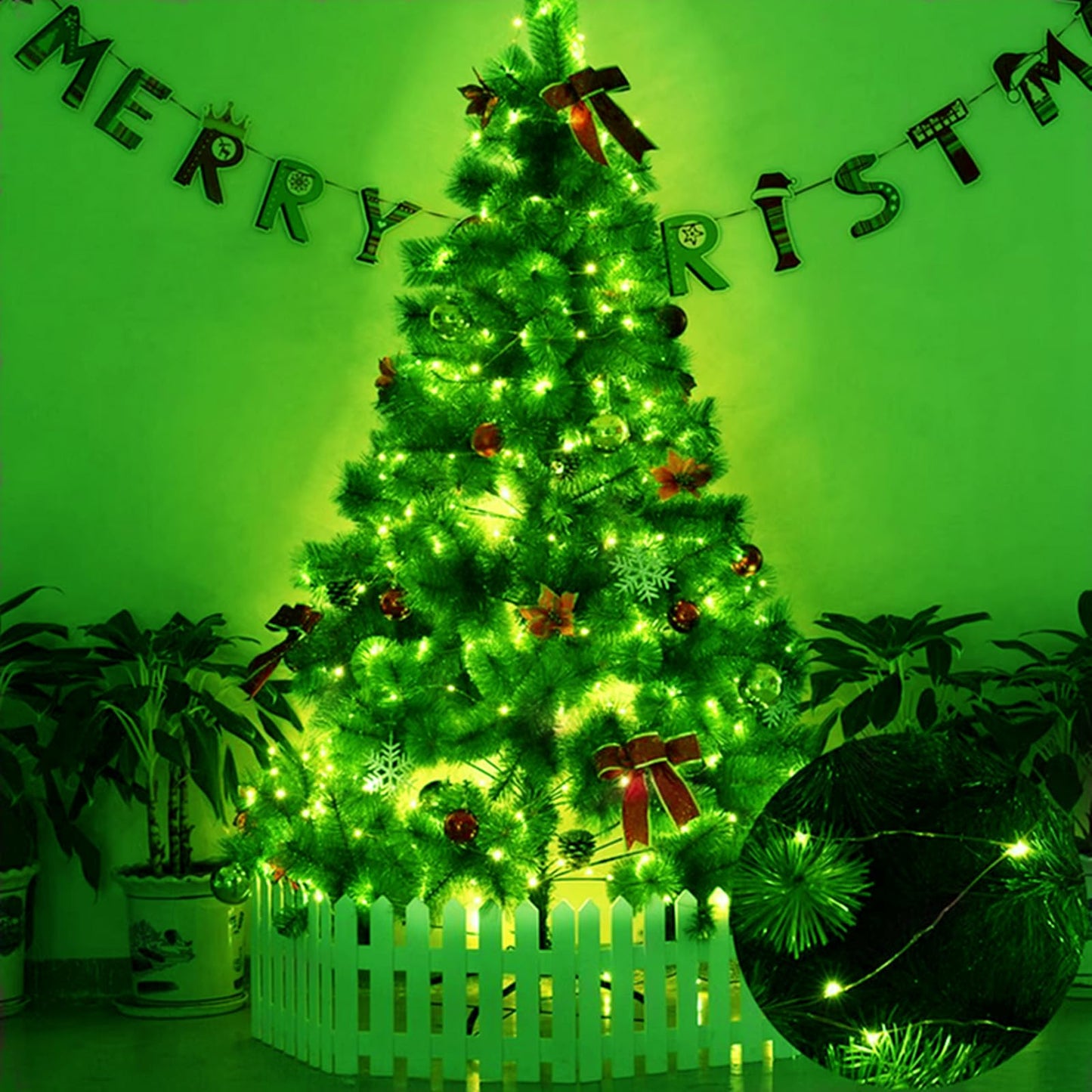 Ranlraka St. PatrickS Day 7Ft Green Fairy Lights, 20 Led, Battery Operated, Waterproof, 3 Speed Modes, Copper Material