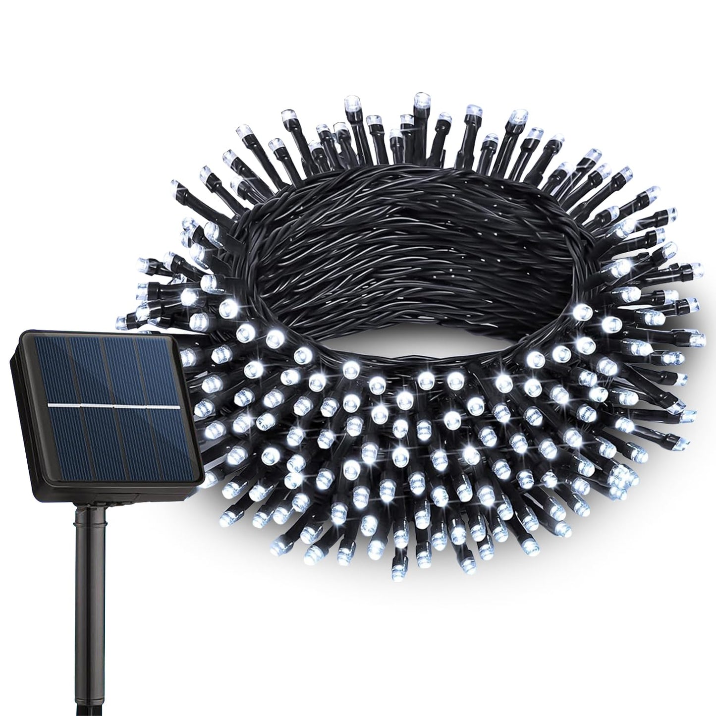 LALAPAO Solar String Lights, 200LED, 72ft, Waterproof Fairy Lights, White, Model B07PDVHXZS