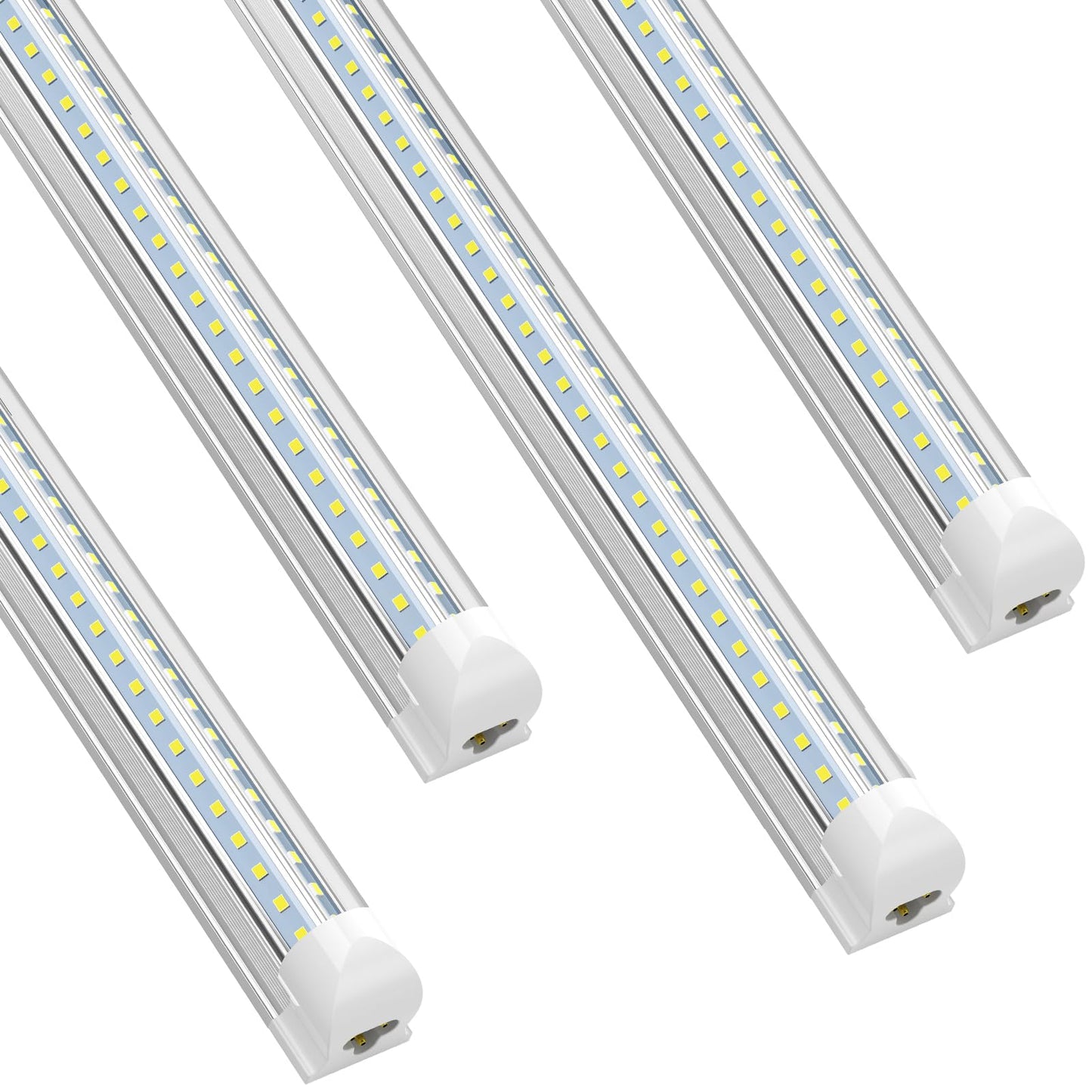 SHOPLED 3FT LED Shop Light, 27W 3510LM, 6000K Cool White, V-Shape T8 Tube Lights, Clear Cover, 4 Pack