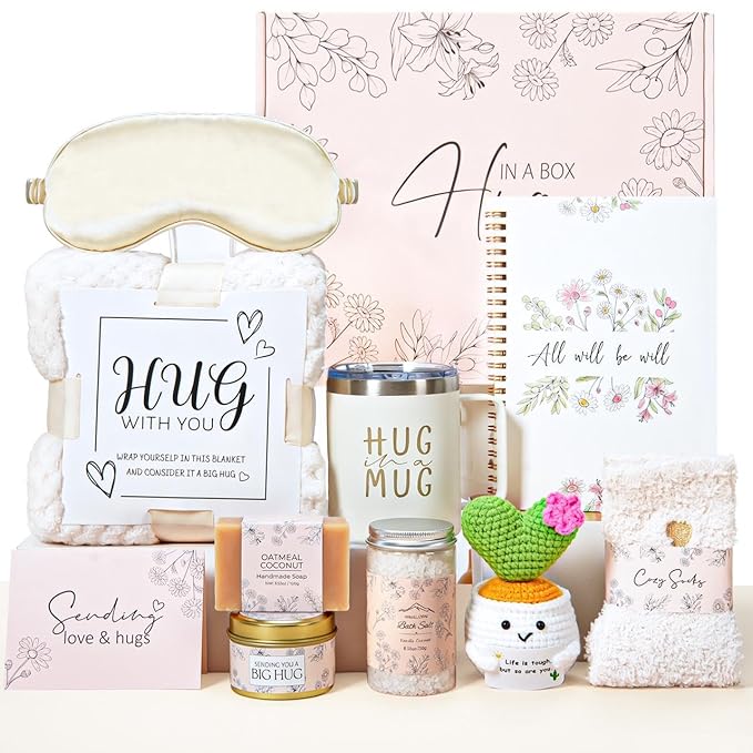 Get Well Soon Gifts for Women – Self Care Spa Gift Basket, Thinking of You Gifts Sympathy Care Package, Sending Hugs Recov...