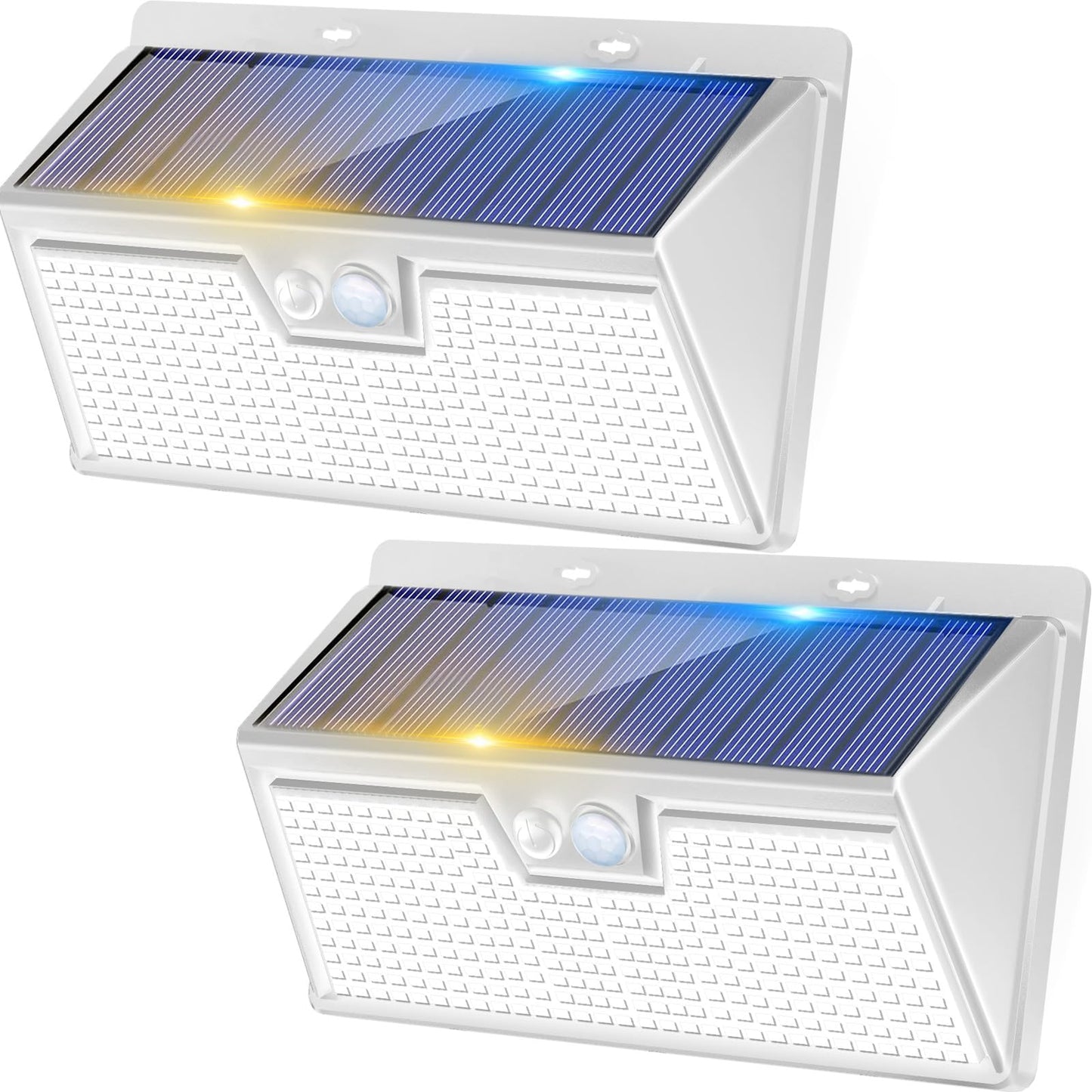 kolpop LED Solar Outdoor Lights, IP65 Waterproof, Motion Sensor, 2 Pack, 7 Inch, White Light