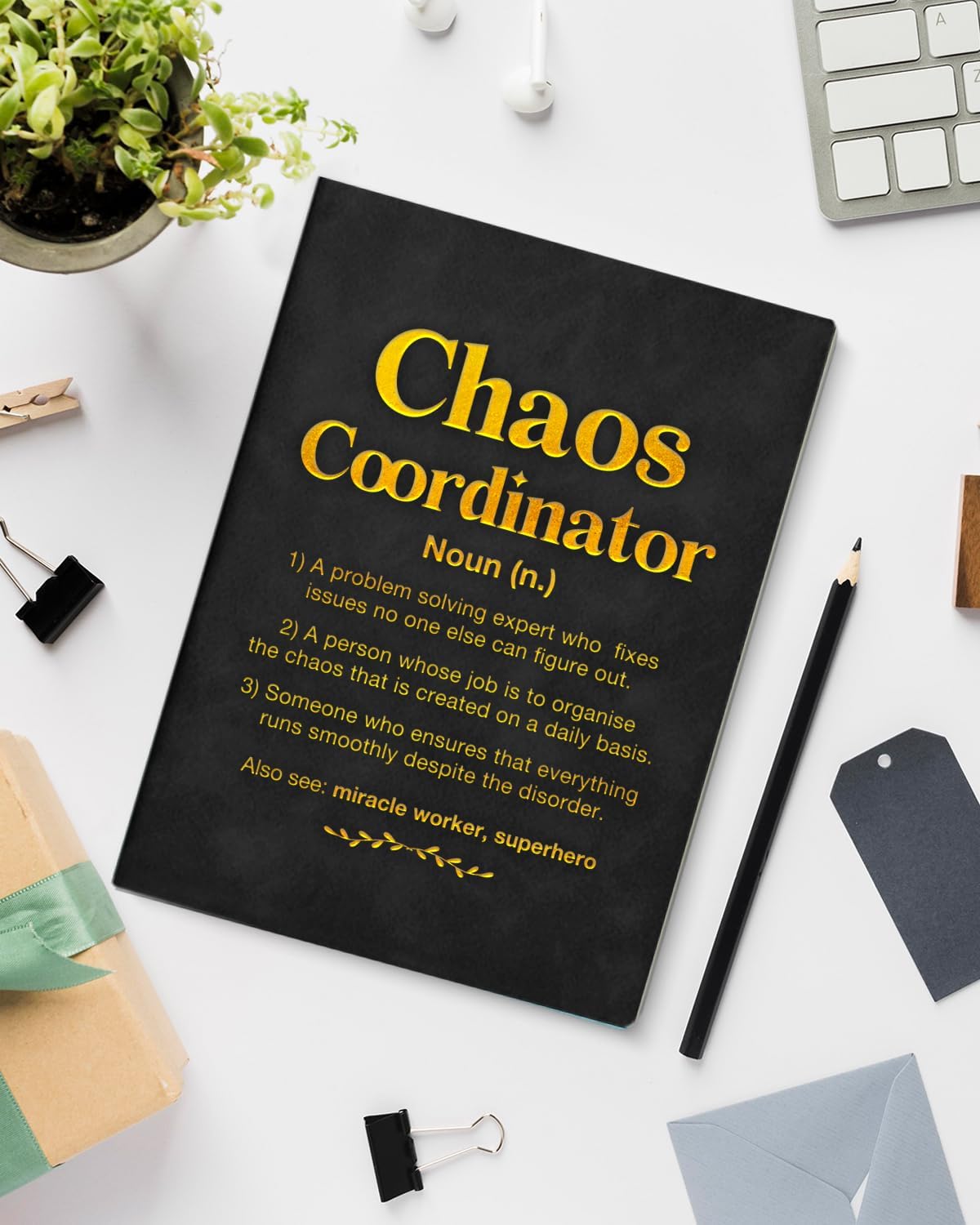 Chaos Coordinator Notebook Journal Appreciation Gifts for Boss Leader Manager Coworker Employee, Chaos Coordinator Definition Writing Journal