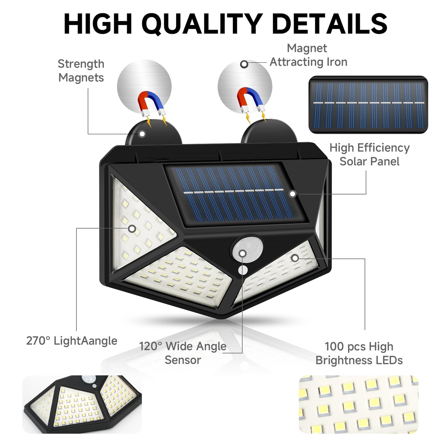 Dzgkgm Magnetic Rv Light Solar Light With Super Strong Magnet - Motion Sensor Lights For Trailers  Campers | Outdoor & Exterior Lighting  Rv Porch & Awning Lights  Easy Installation  2 Pack