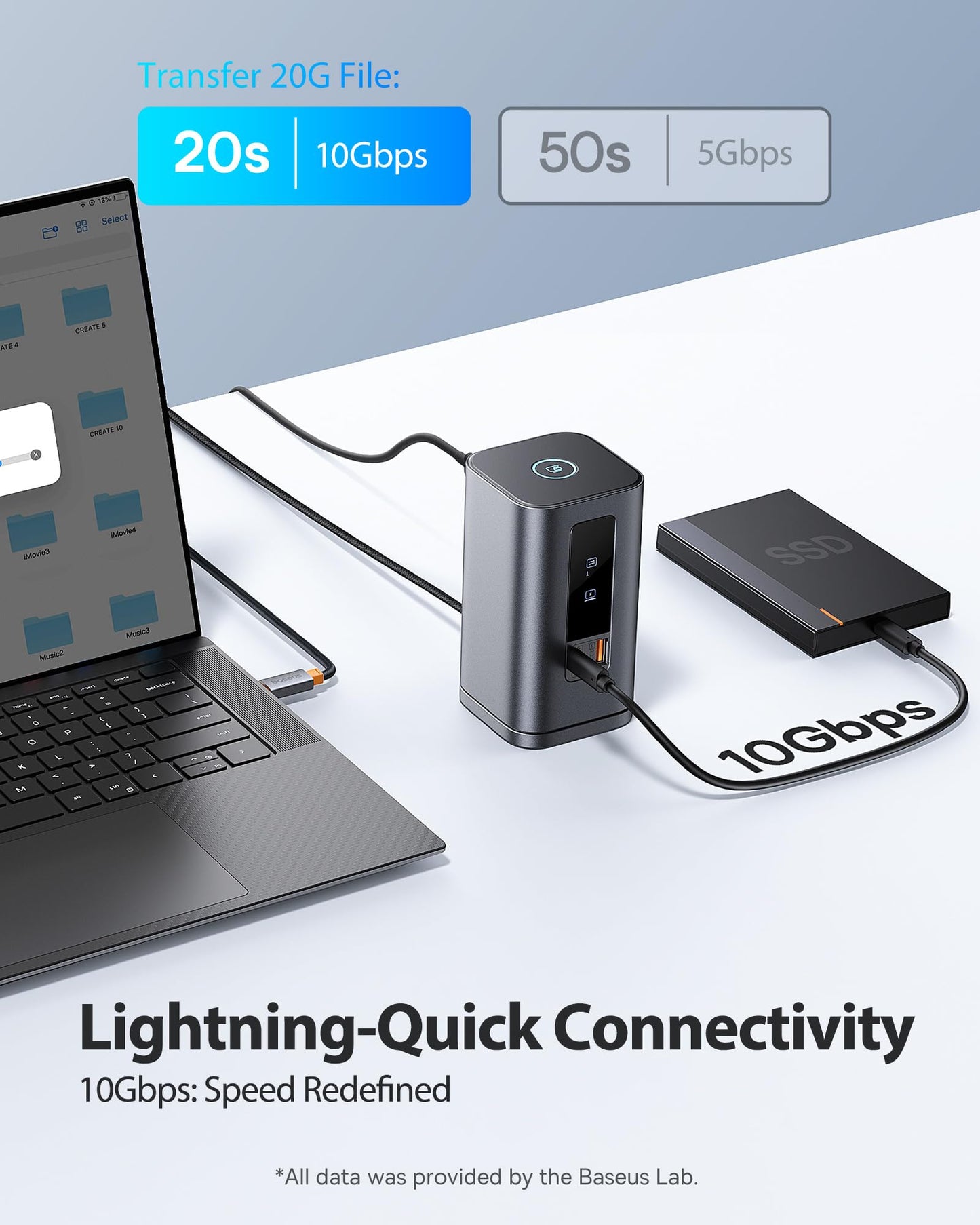 Baseus Docking Station, Spacemate(Win) 11 in 1, Triple Display, 4K HDMI and DP, 10Gbps USB A/C Ports, Gigabit Ethernet, 100W PD, Audio, Laptop Docking Station for Windows/Dell/HP/Lenovo/Asus/Acer/Mac
