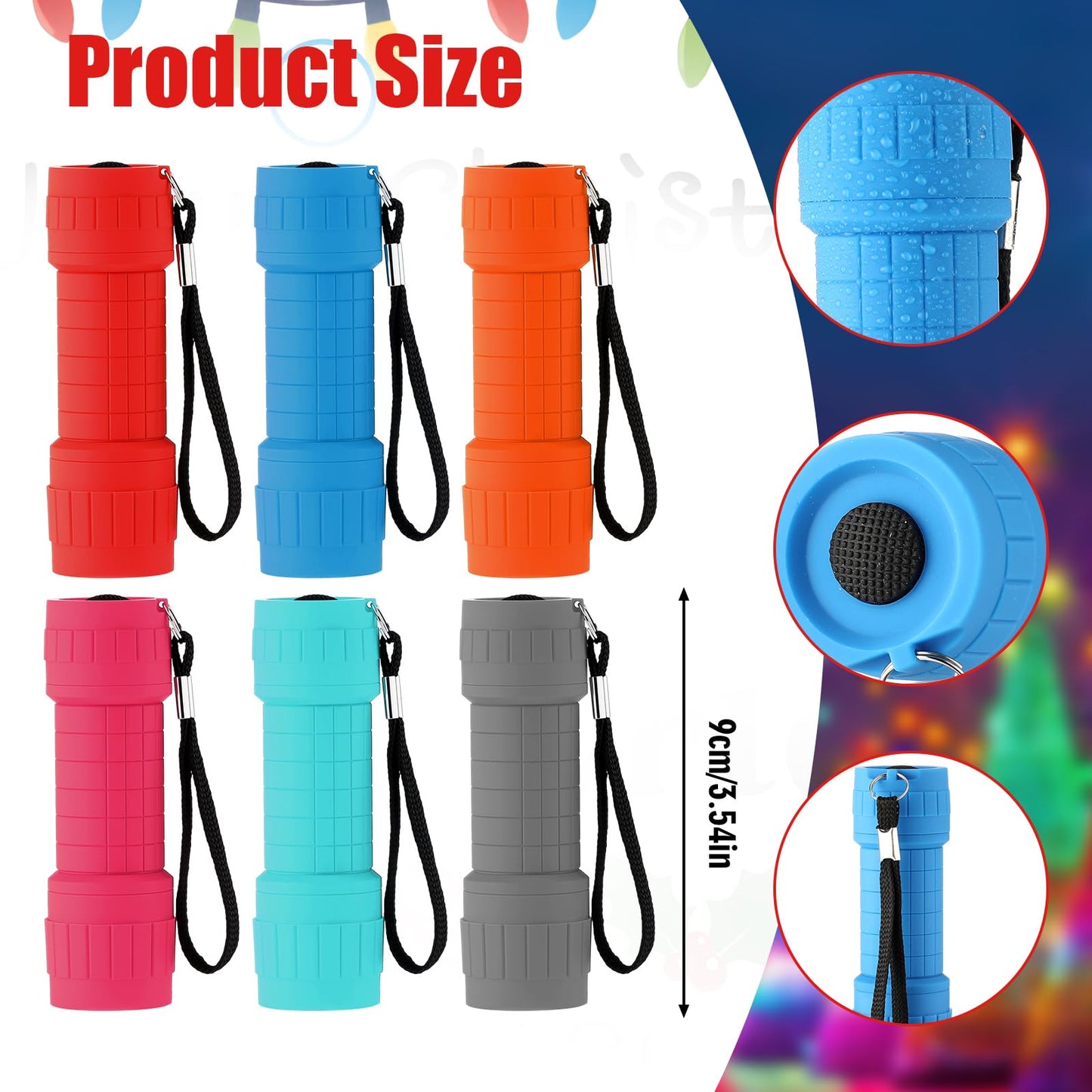 Flutesan 12 Sets Christmas Christian Gifts Bulk Flashlights Set With Jesus The Light Of The World Verse Cards 9 Led Handheld Lights Merry Christmas Card With Opp Bag For Party Favors