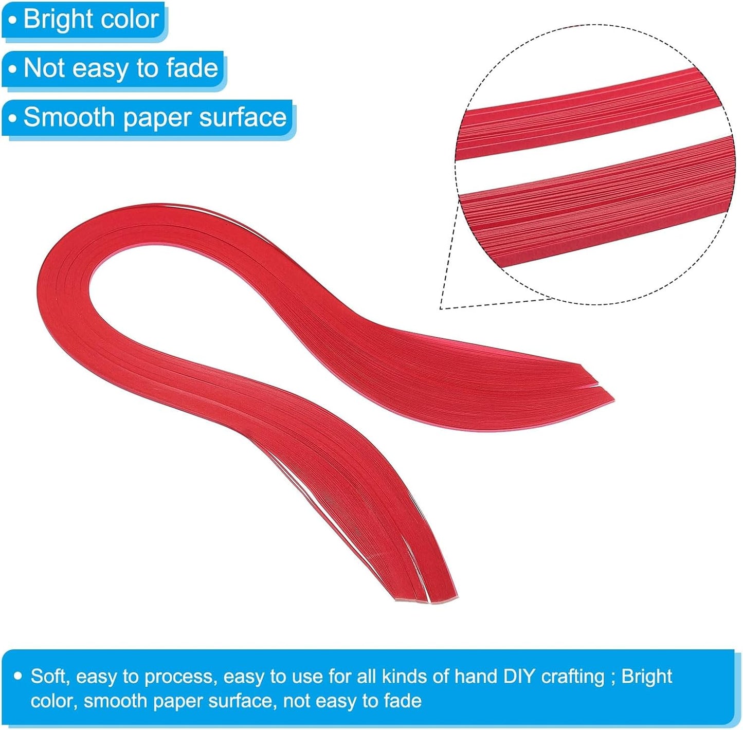 PATIKIL Quilling Strips Paper 600pcs 1.5mm 39cm Origami Paper Quilling Kits for Art DIY Hand Craft Christmas, Red