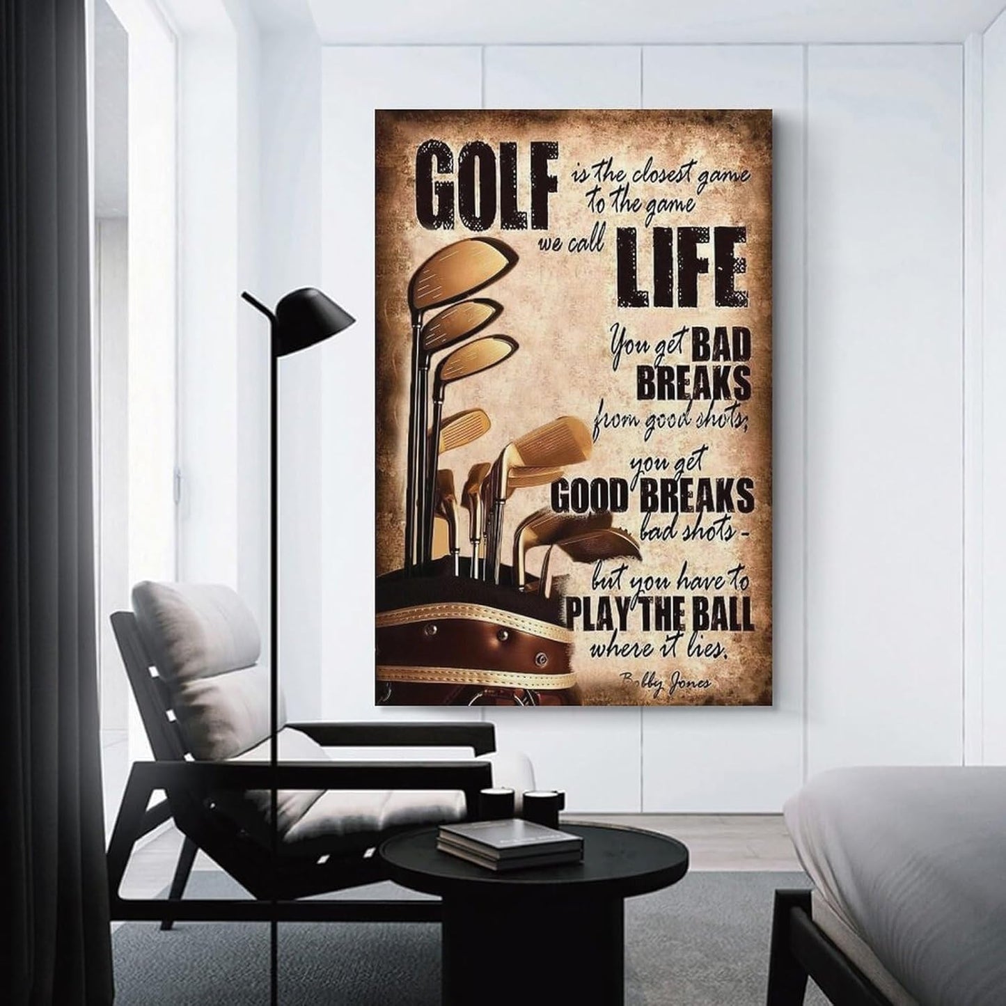 Golfing Classic Vintage Golf Life Art Posters, Sport Lovers Gifts, Canvas Painting And Wall Art Pictures Are Used For Room Aesthetics And Decoration 08x12inch(20x30cm)