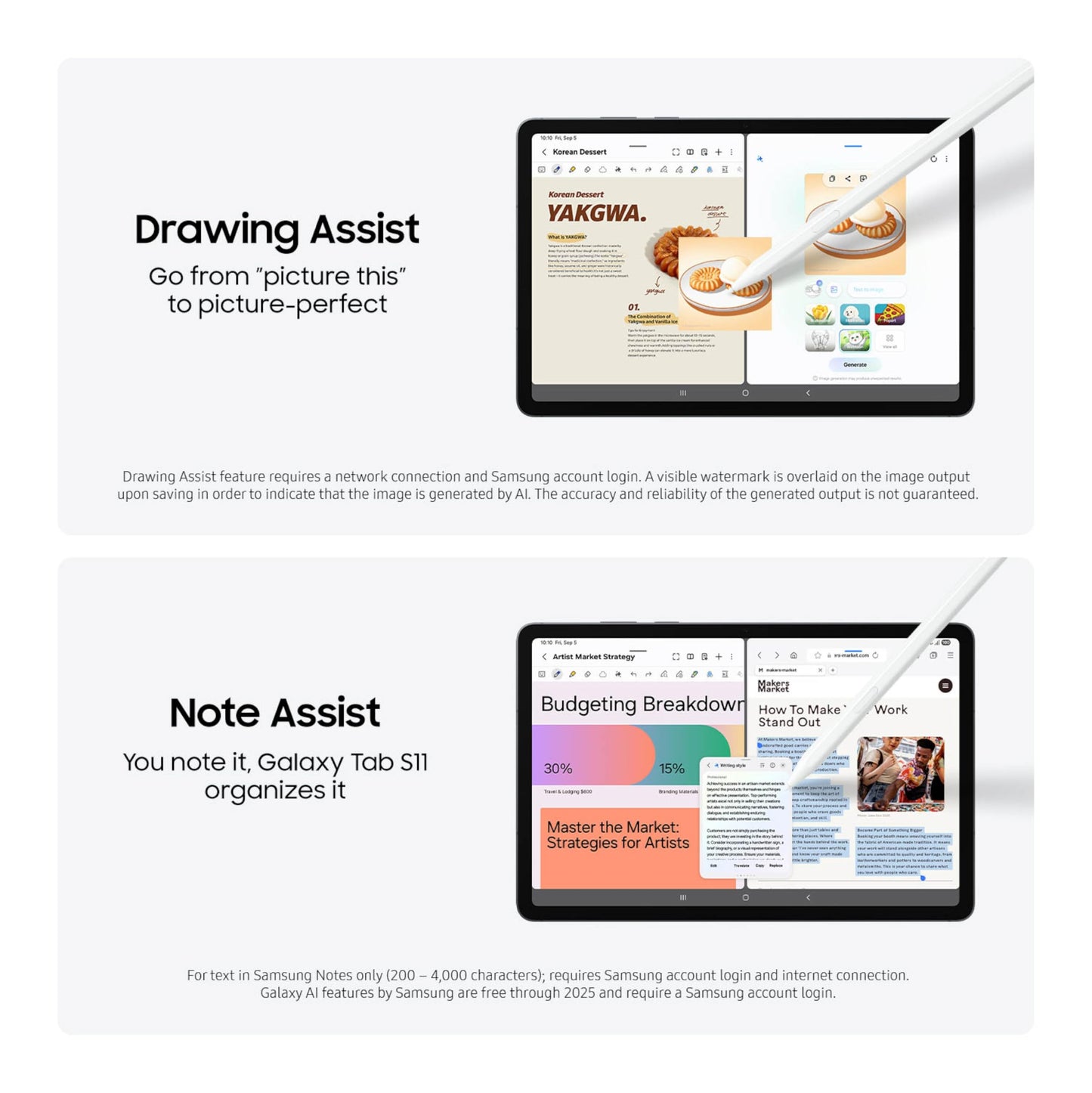 Samsung Galaxy Tab S11 256 Gb Wifi Android Tablet, Large Display, Durable, Slim, Light, High Performance, Long Battery Life, S P