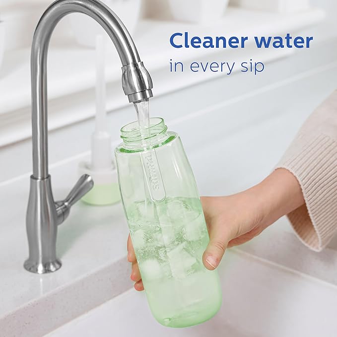 PHILIPS Filtered Water Bottle 22 Oz/36 Oz with Philips GoZero Everyday Water Filter, BPA-Free Tritan Plastic, Purify Tap Water Into Healthy Drinking Tasting Water