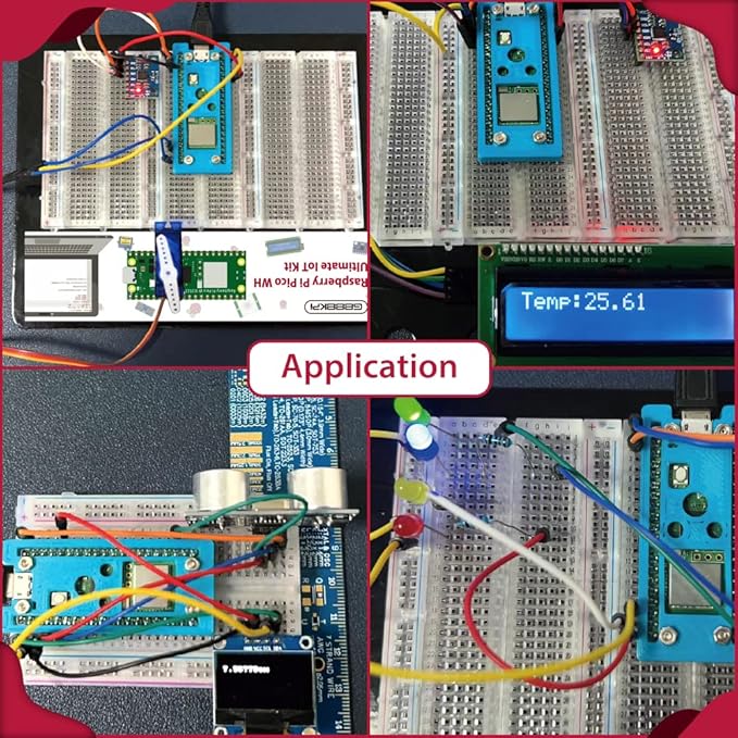 GeeekPi Ultimate Kit for Raspberry Pi Pico W with Headers, Detailed Tutorials, Project Examples, Various Items for MicroPython Programming