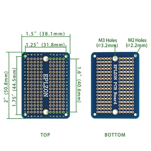 Solderable Breadboard PCB Board Gold-Plated Solder Breadboard for DIY Electronics Projects Apply to Arduino Soldering Projects 3.5"x2.05" & 2.0"x1.5"(Pack of 6 + 2 Mini Board,Multicolor)