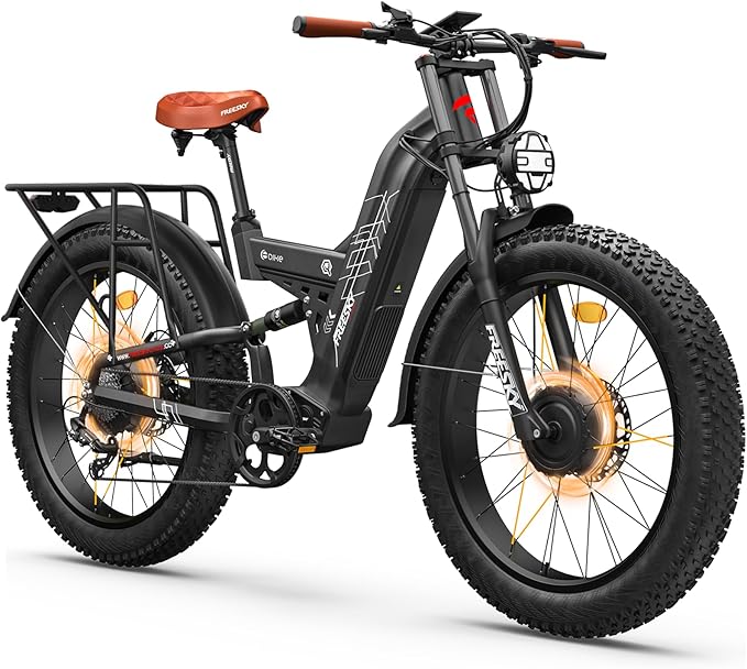 FREESKY 4000W Dual Motor Electric Bike for Adults, 48V 30AH Samsung Cells Battery 120Miles Range, 40MPH AWD Fast E-Bike, 2...
