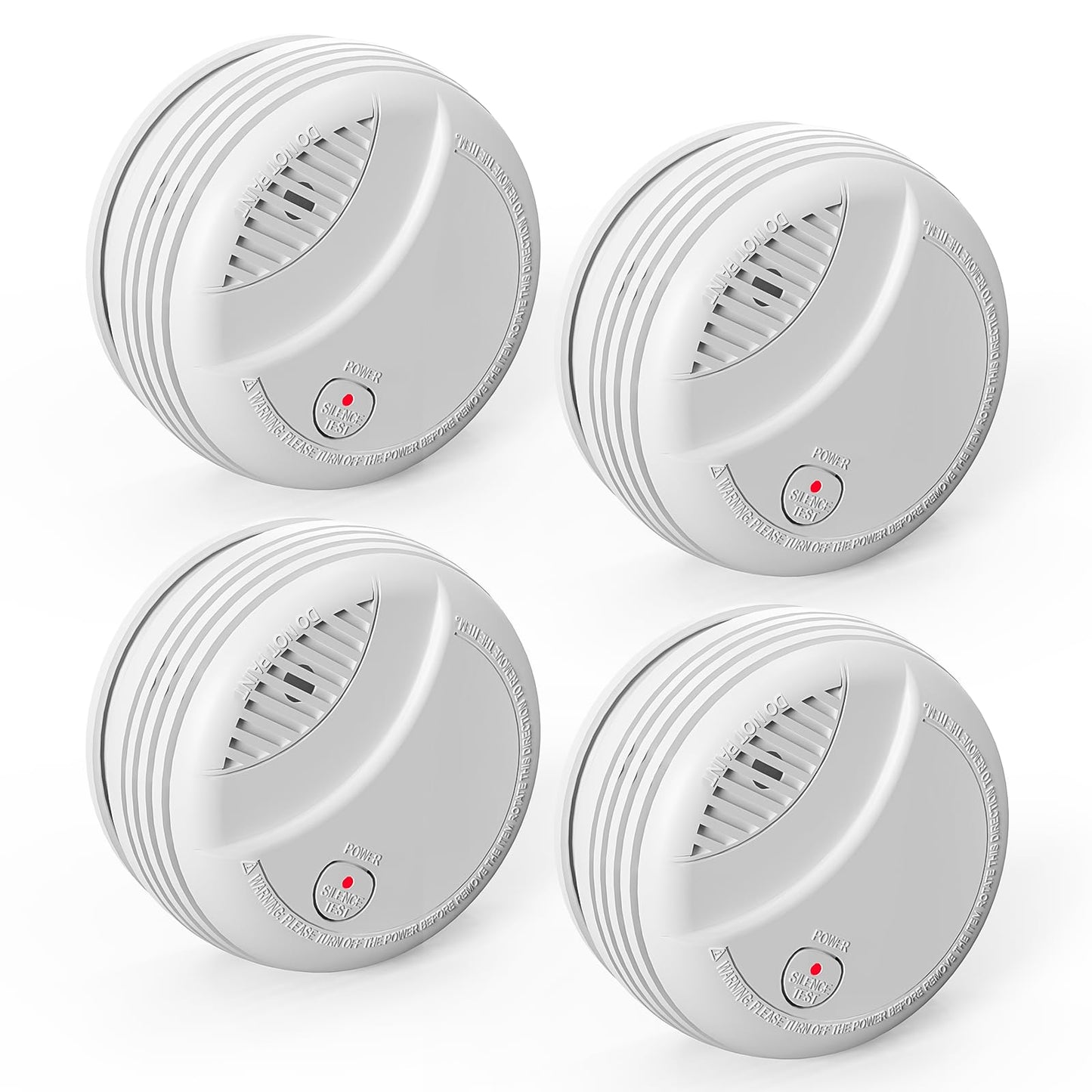 4 Pack Wireless Smoke Detectors for Home,Photoelectric Wireless Fire Alarms Battery Powered Design(not Included),Portable Operated for Travel,Attic Fire Alarm Universal RV Smoke Detector