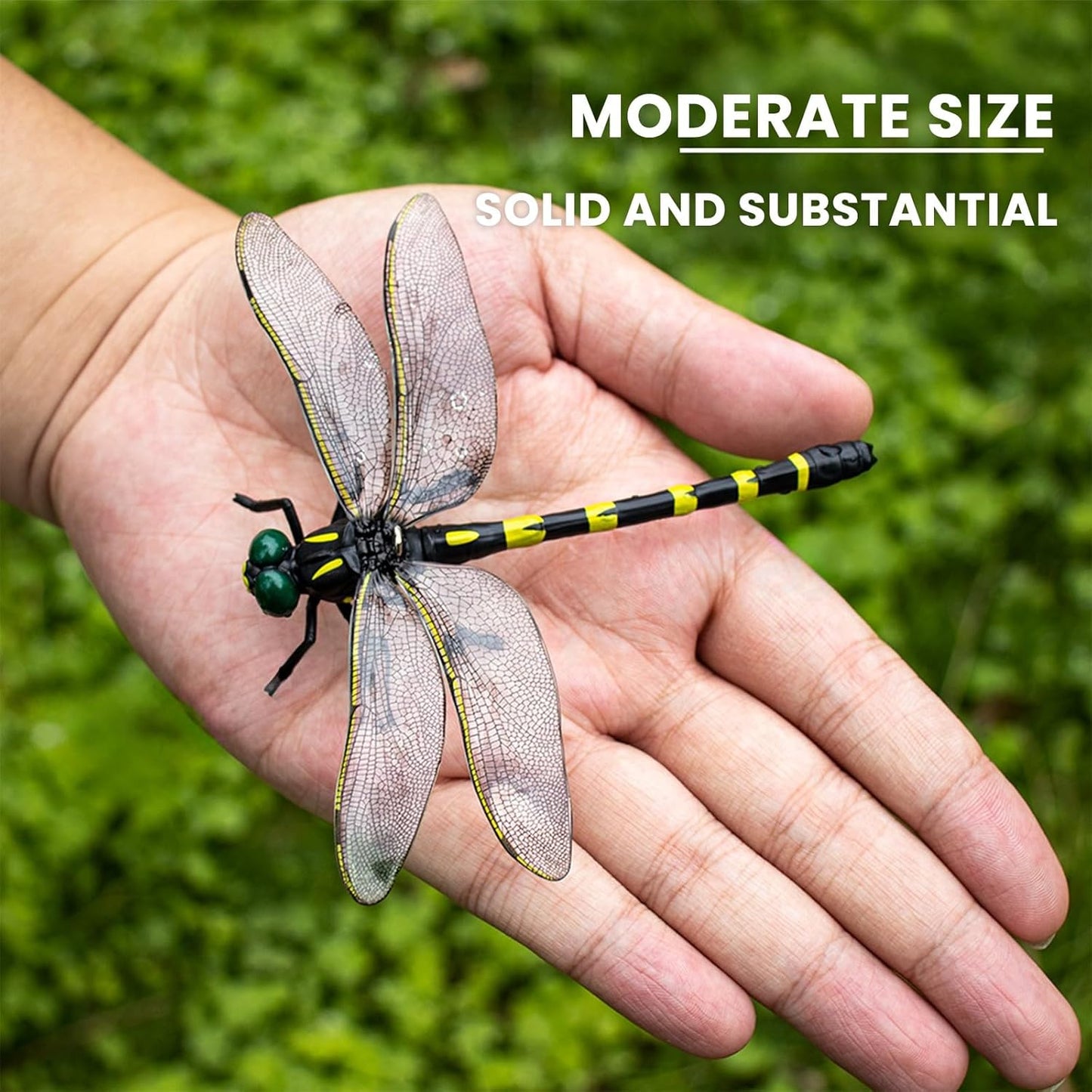 2 Pcs Dragon Fly Clips for Bugs Repellent, 3D Artificial Dragonfly Hat Clip, Dragonfly Garden Decor (Independent Dragon Fly 2 Pcs)