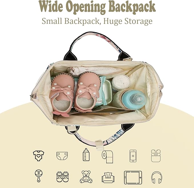 Small Diaper Bag-Mini Diaper Bag Backpack Crossbody Baby Diaper Tote Bag with Insulated Pocket(Grey)