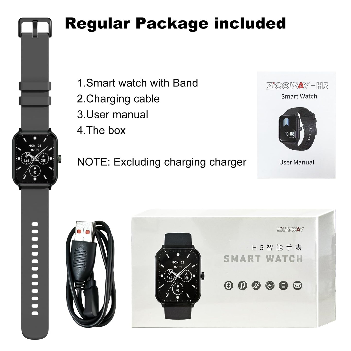 Smart Watches for Women,Fitness Tracker of Android Smart Watch,Heart Rate/Blood Oxygen/Sleep Monitoring,IP68 Waterproof Smartwatch for iPhone Samsung,Men's Smart Watch with Make/Answer Call