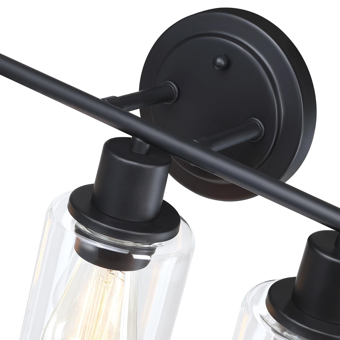 Faymart Lighting 5-Light Black Bathroom Vanity Light Fixture Over Mirror - 5 Bulb Black Wall Sconce For Bathroom Bedroom Hallway Wall Mount Fixture Over Kitchen Sink