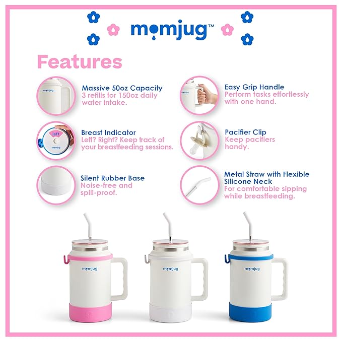 the original water bottle for moms (white)