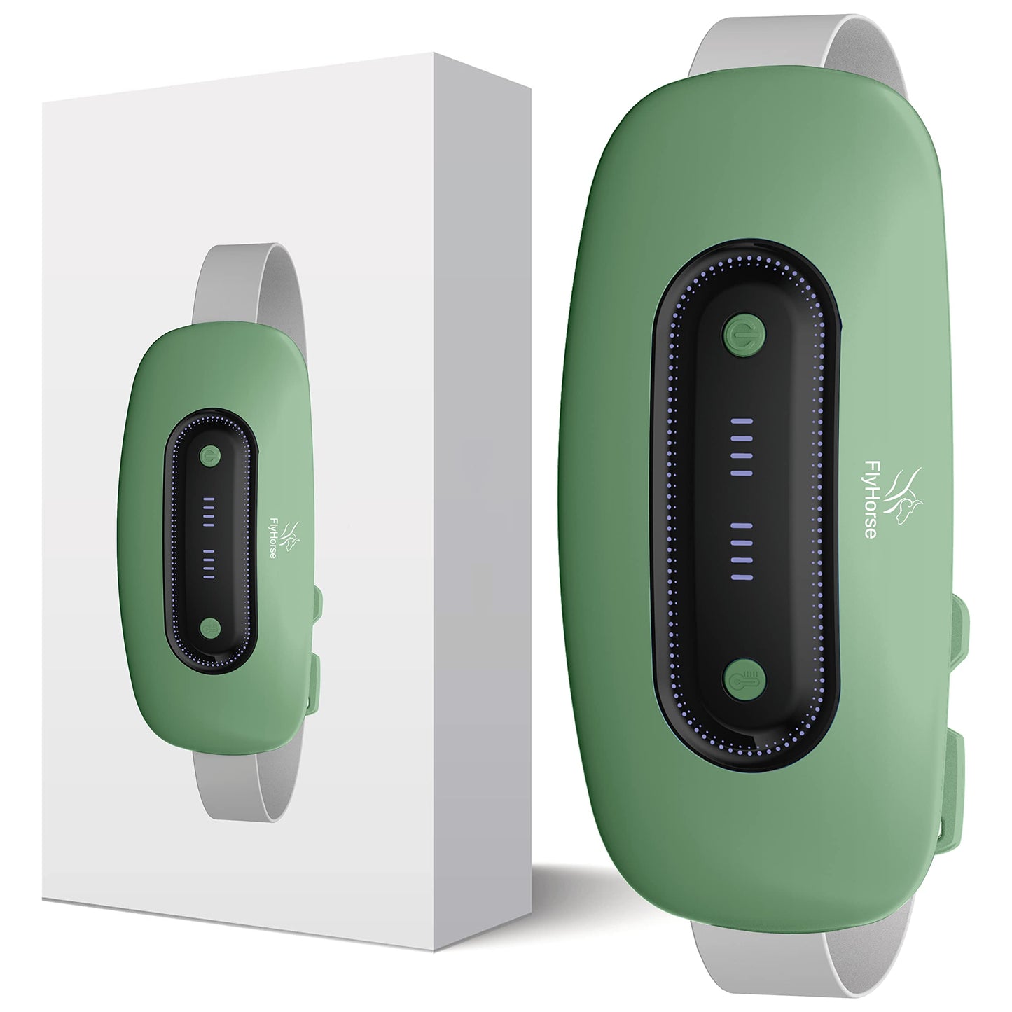 Electric Heating Pad,Portable Cordless Menstrual Heating Pad with 4 Heat Levels and 4 Massage Modes, Fast Large Heating Belly Wrap Belt(Light Green)