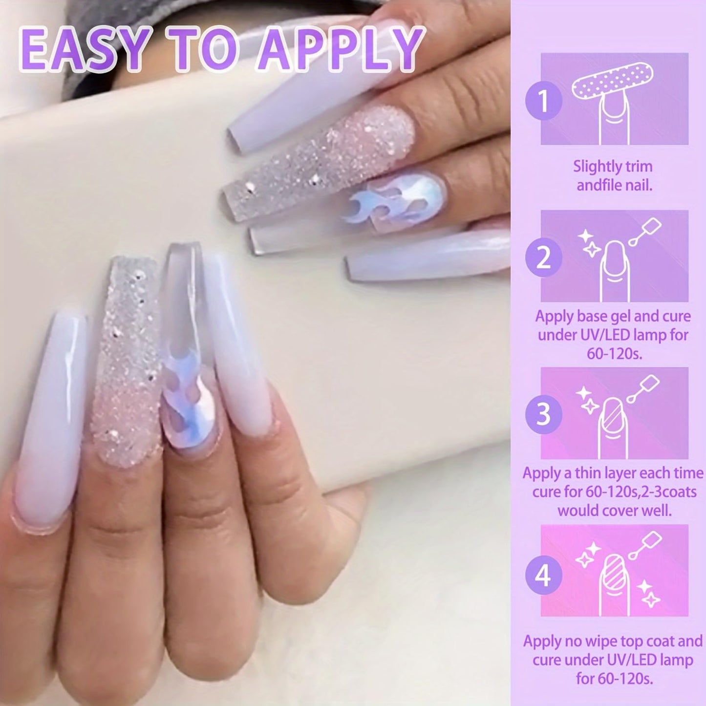 Gel Nail Polish,6 color kits Long Lasting Shine gel polish Wide Color Range gel nail polish set Professional gel nails polish Ma