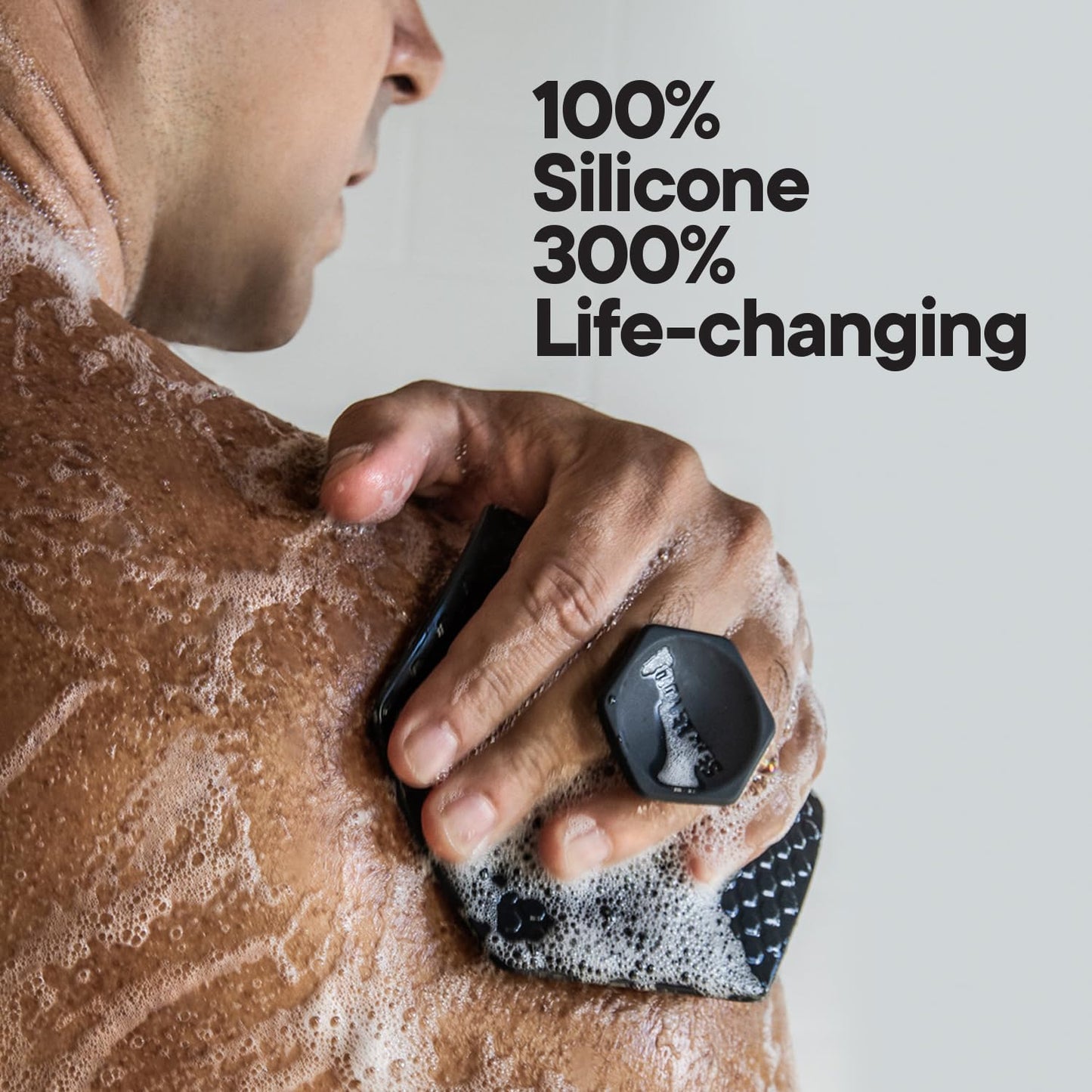 TOOLETRIES Body Scrubber - Silicone Exfoliating Scrubber - Bathroom & Shower Accessories for Men, Travel Essentials for Men - Du