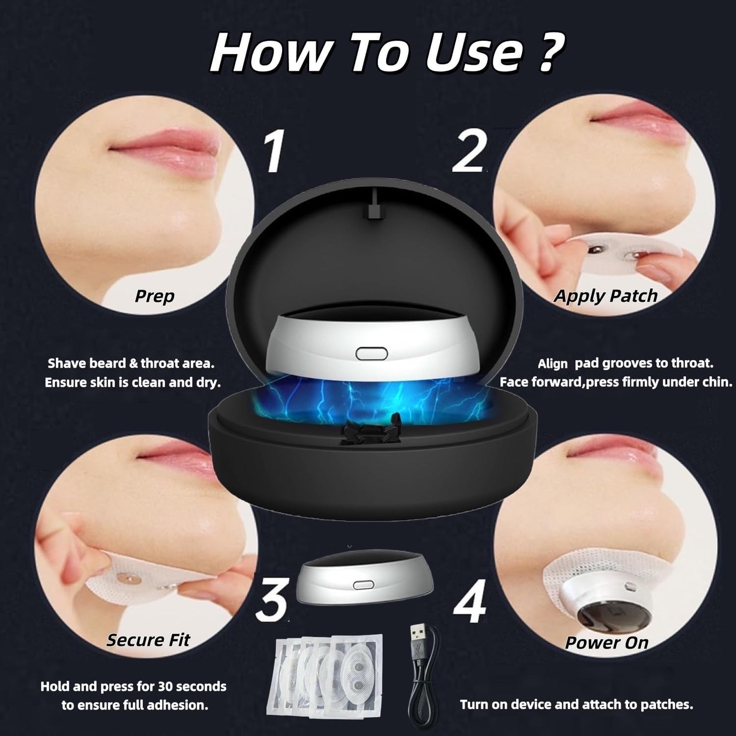 Z3 Pro Snoring Solution, Z3 Pro Anti Snoring Device, 3 Adjustable Levels, 2025 Best Novanord Z3 Pro Snoring Solution, Breathe Easy, Sleep Soundly (1pc with 10 Patches)