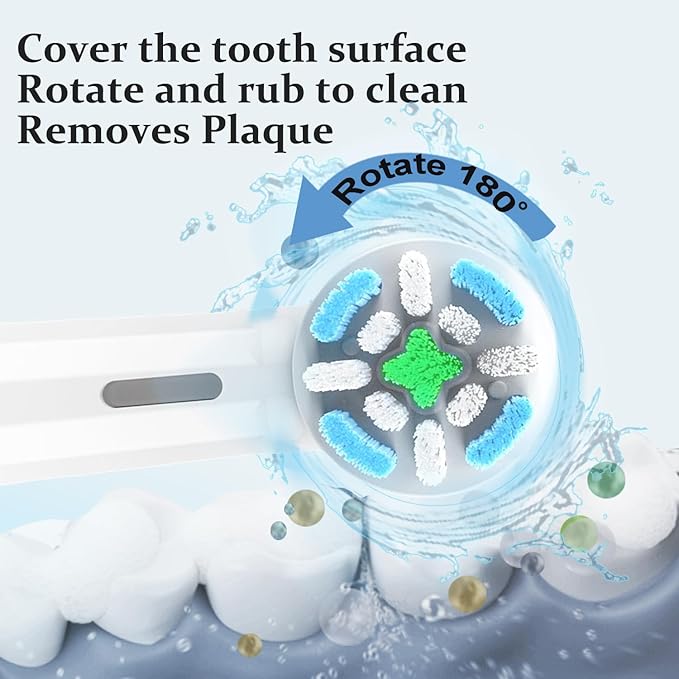 IO Replacement Brush Heads Compatible with Oral B iO Series 2-10 Electric Toothbrushes (Black, 6 PCS)