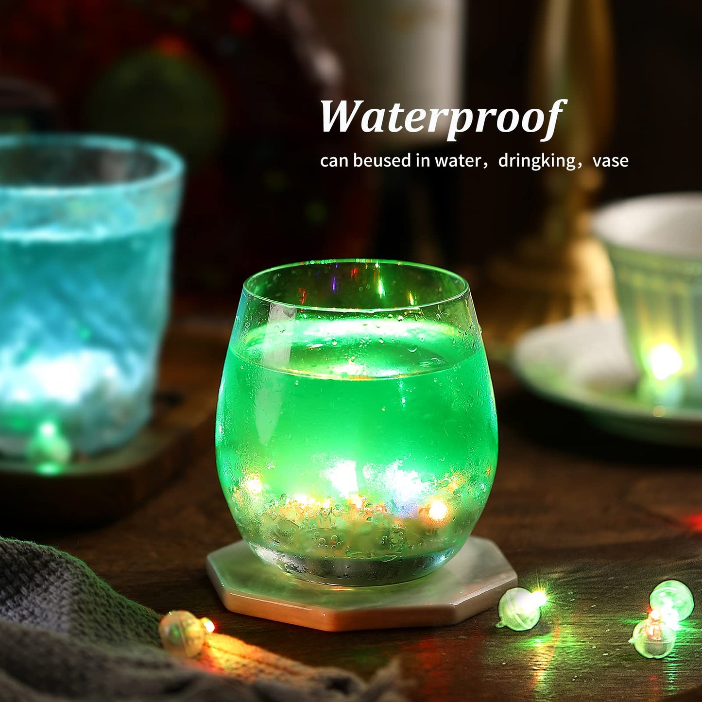 ZGWJ Mini LED Lights for Lanterns & Balloons, 100 Pcs, Mix-Color, Plastic, Model A01-Mini