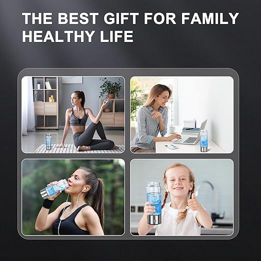 Hydrogen Water Bottle Generator, 3 Minutes Hydrogen Water Bottle, 2024 New Water Ionizer for Mother’s Day Gift, SPE PEM Technology Hydrogenated Water Machine for Home, Office, and Gym（Blue）