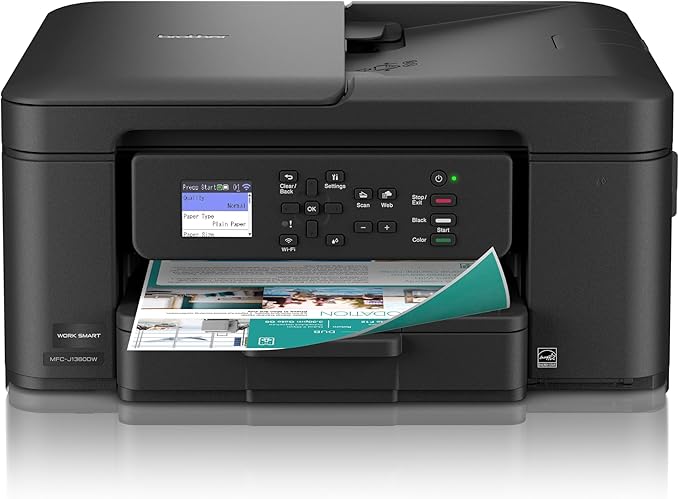 Brother Work Smart 1360 Wireless Color Inkjet All-in-One Printer with Automatic Duplex Printing and 1.8” Color Display | I...
