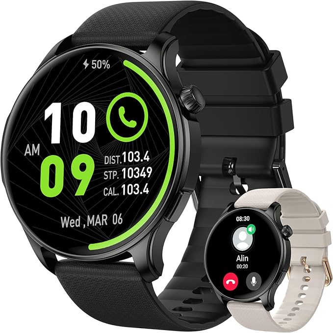 Smart Watch for Men Women Fitness: Waterproof Make/Answer Call Smart Watches for Men Digital Mens Watches Run Smartwatch A...