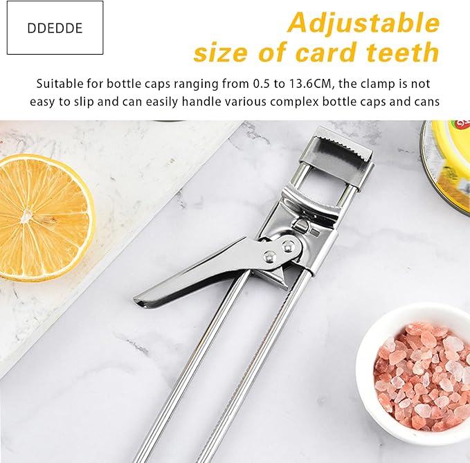 2-Pack Rotating Jar Opener - Adjustable Non-Slip Handheld Can Opener, Bottle Cap Lifter & Jar Lid Remover Tool for Seniors, Weak Hands - Ergonomic Kitchen Gadget for Tight Lids, Pickles, Mason Jars