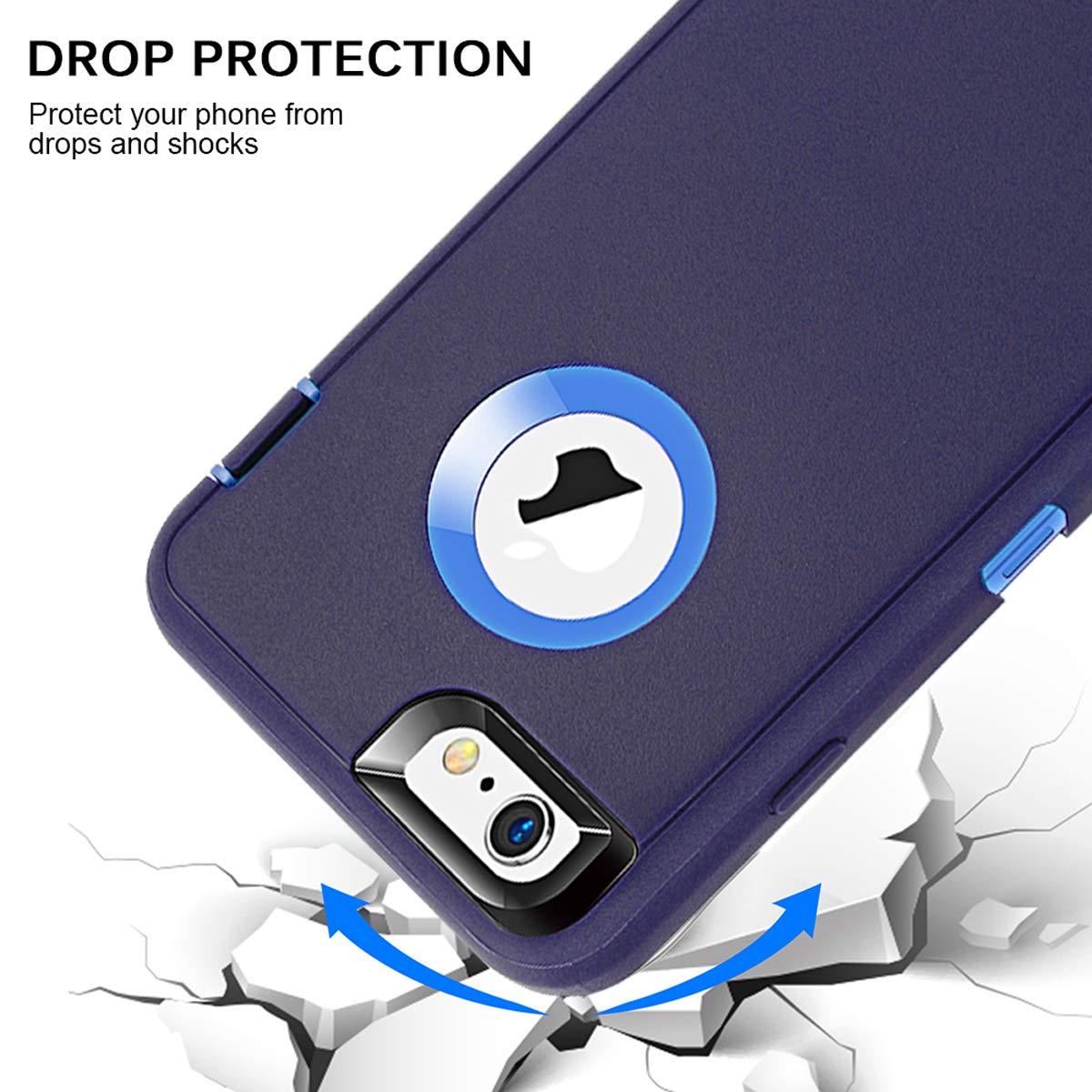 Maxcury For Iphone 6 Case, Iphone 6S Case For Men, Heavy Duty Shockproof Series Case For Iphone 6/6S (4.7)-V2 With Built-In Scre