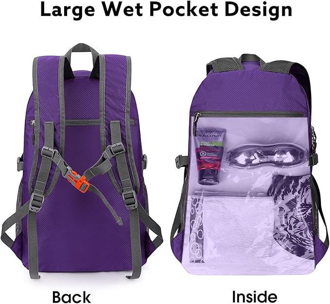 G4Free 40L Lightweight Packable Hiking Backpack, Waterproof Travel Daypack
