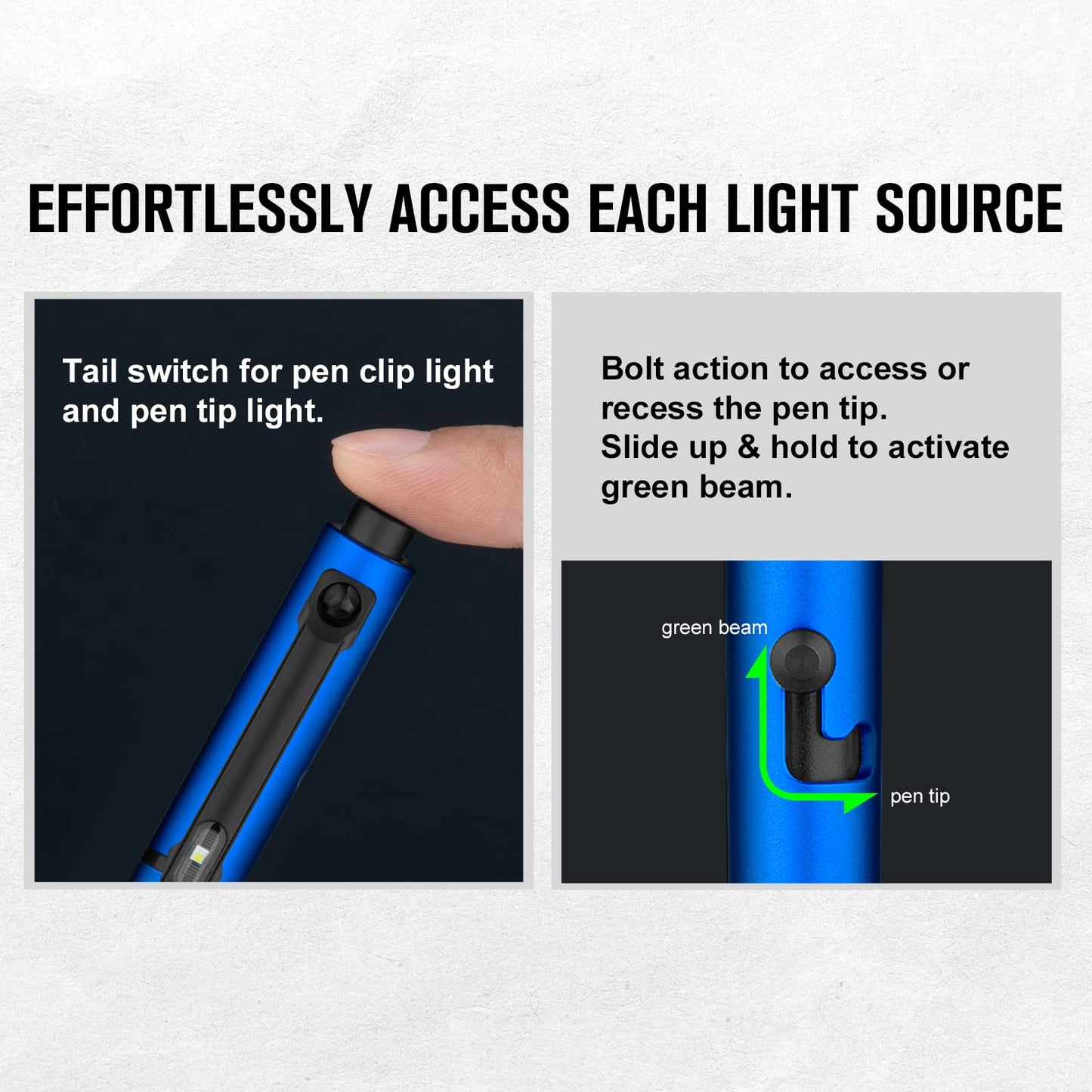 OLIGHT OPen Glow EDC Pen Light, 120 Lumens, Rechargeable, Blue, Model: Open Glow